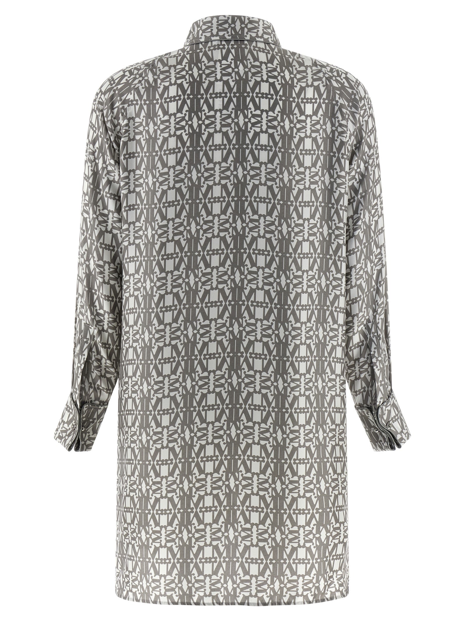 Max Mara Gray Silk Short Dress