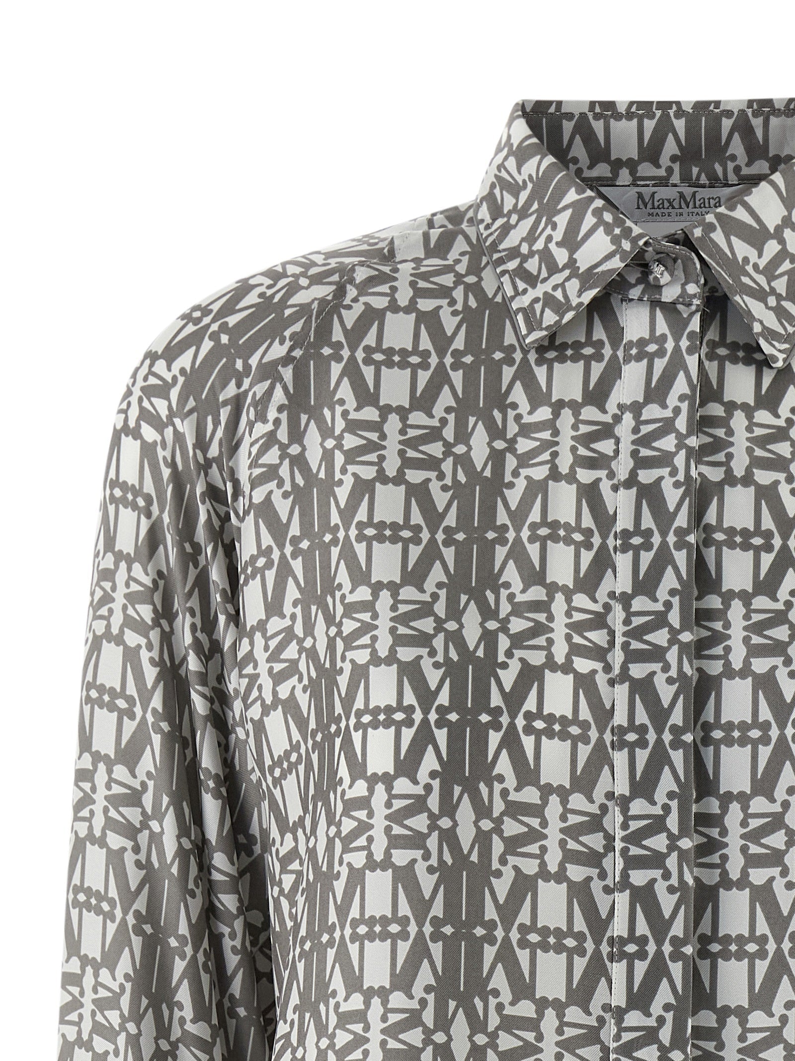 Max Mara Gray Silk Short Dress