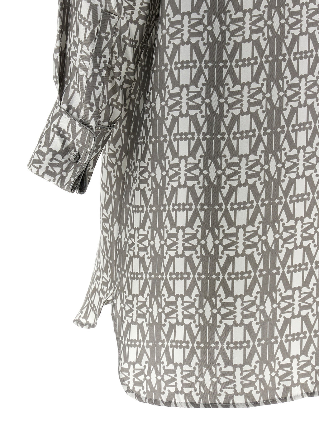 Max Mara Gray Silk Short Dress