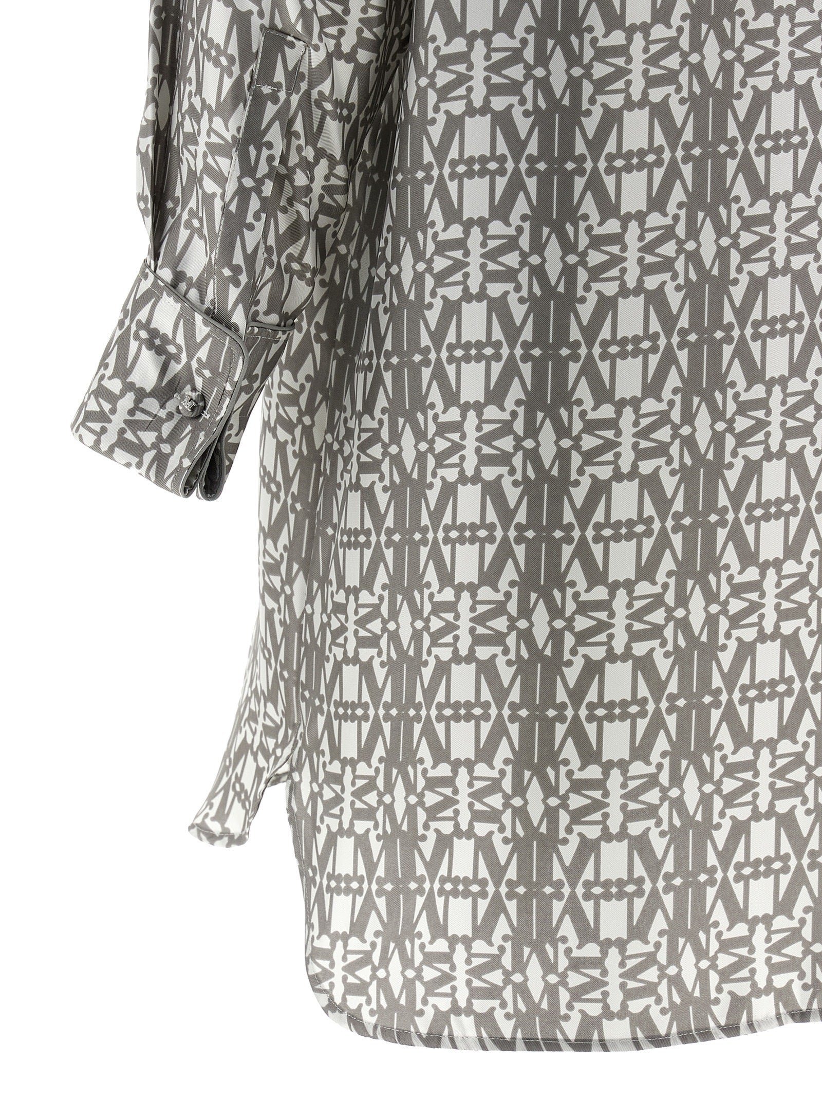 Max Mara Gray Silk Short Dress