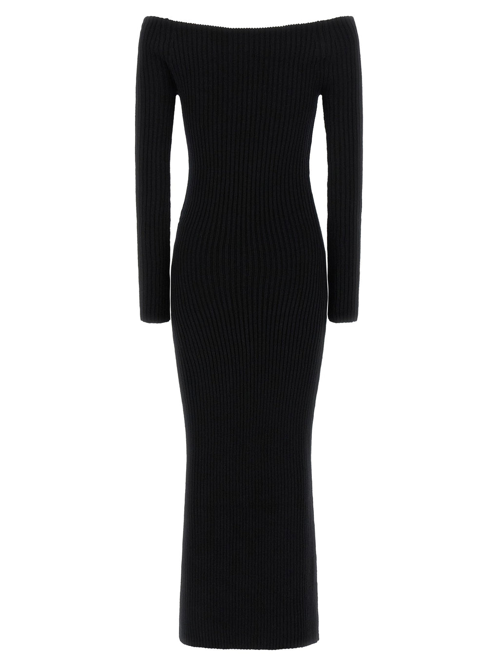 Max Mara Black Wool Long Dress