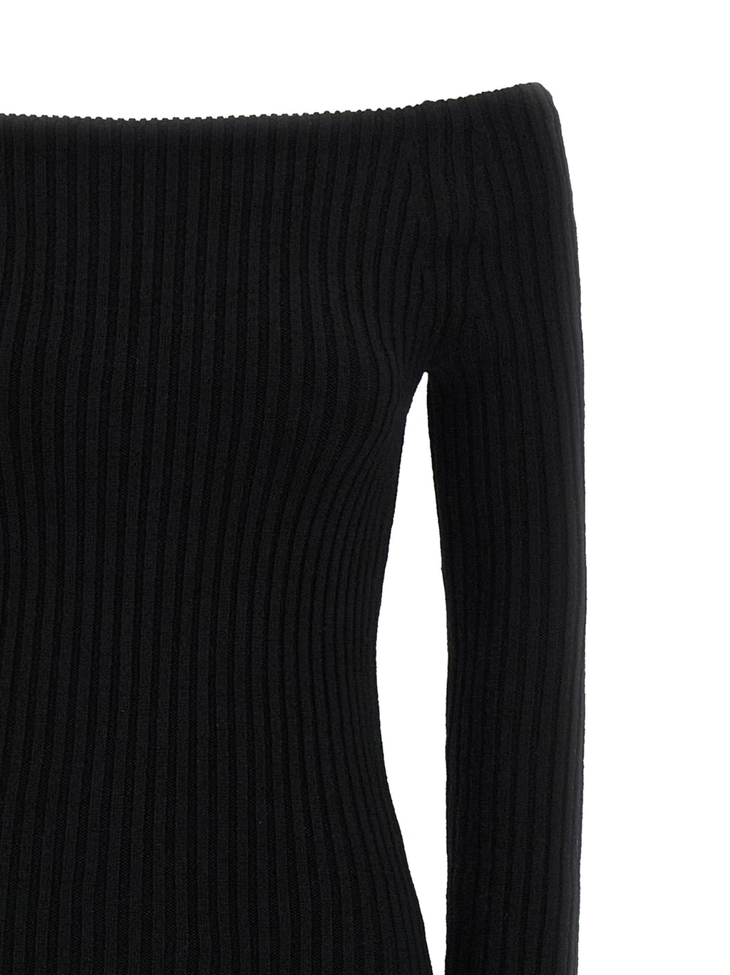 Max Mara Black Wool Long Dress