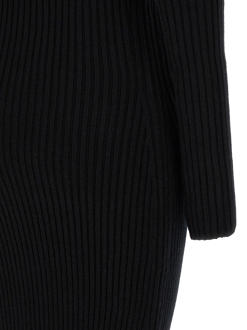 Max Mara Black Wool Long Dress