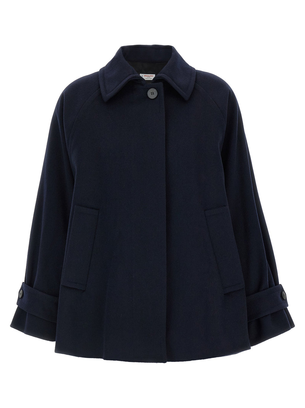 Alberto Biani Blue Virgin Wool Coat