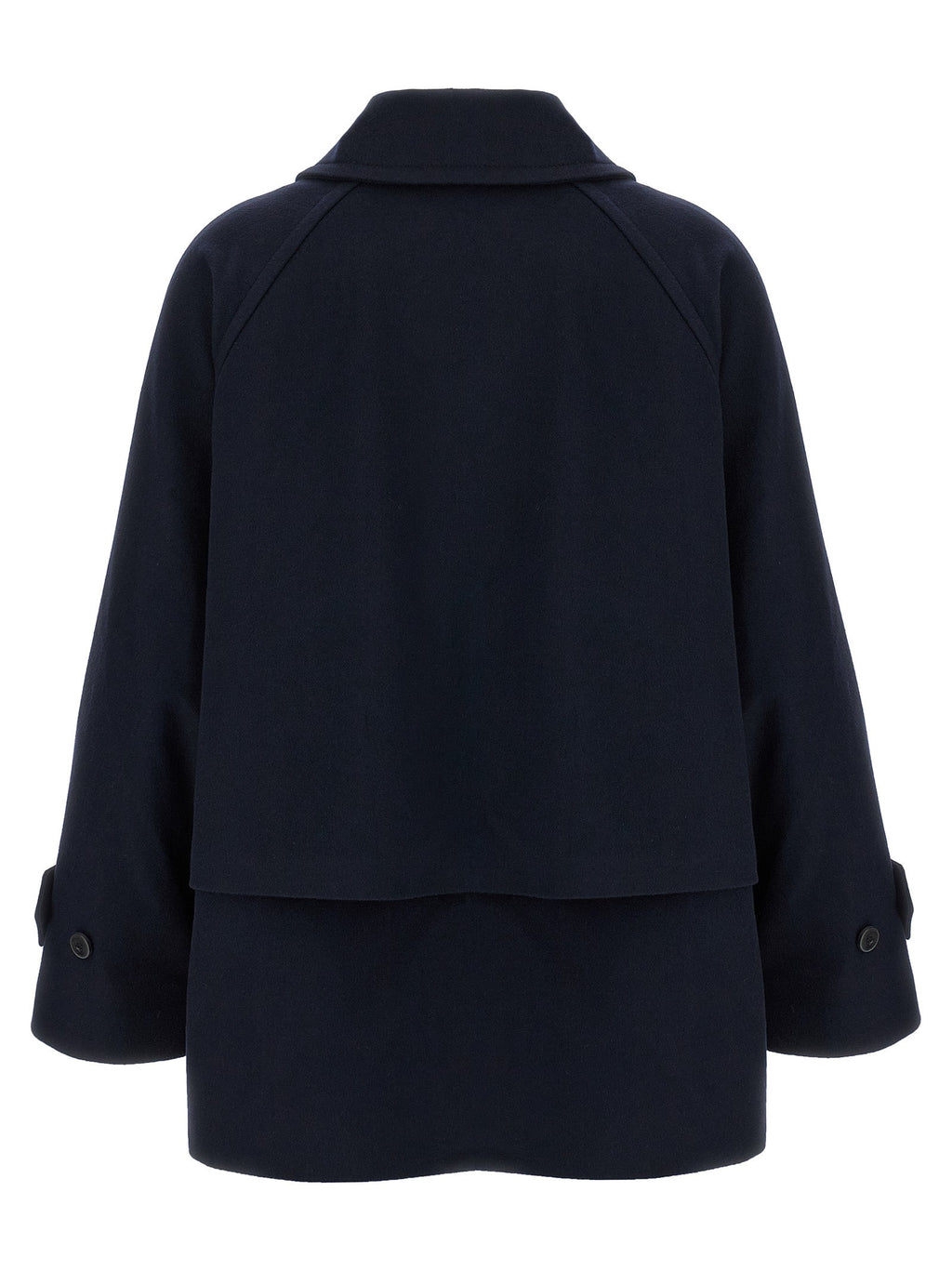 Alberto Biani Blue Virgin Wool Coat