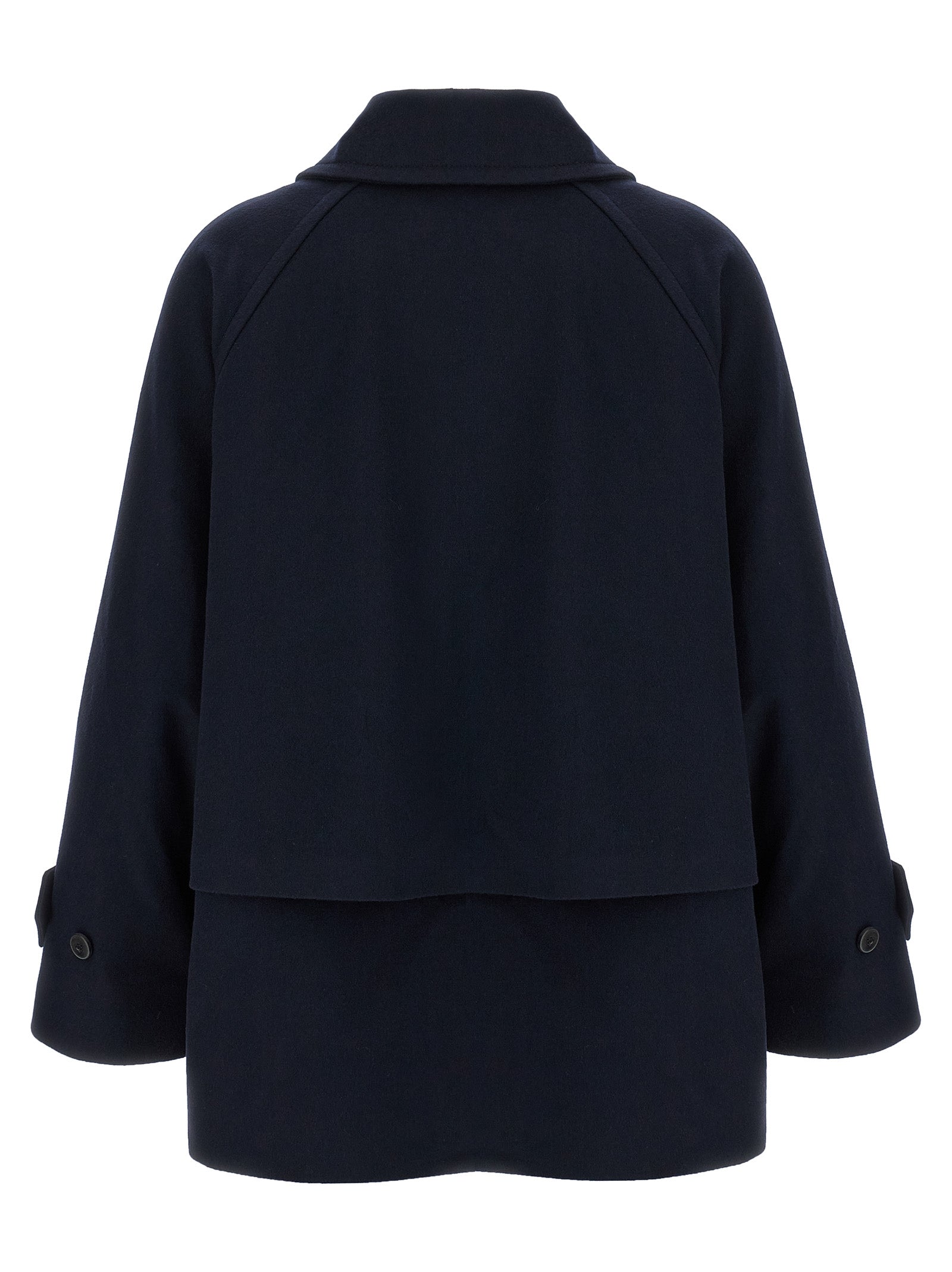 Alberto Biani Blue Virgin Wool Coat