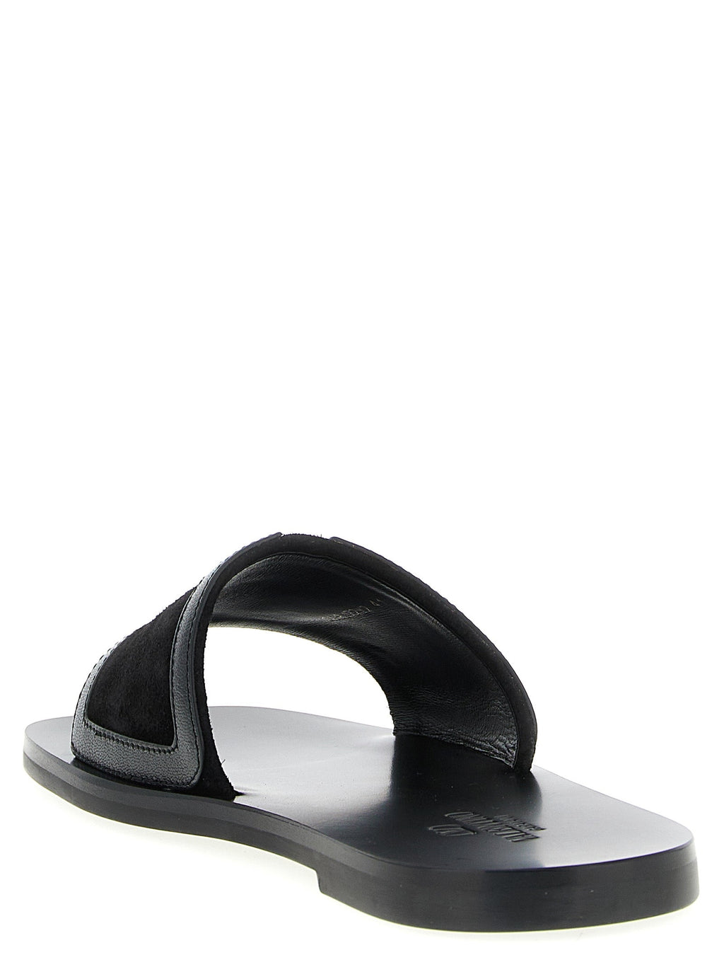Valentino Garavani Black Calfskin Slides