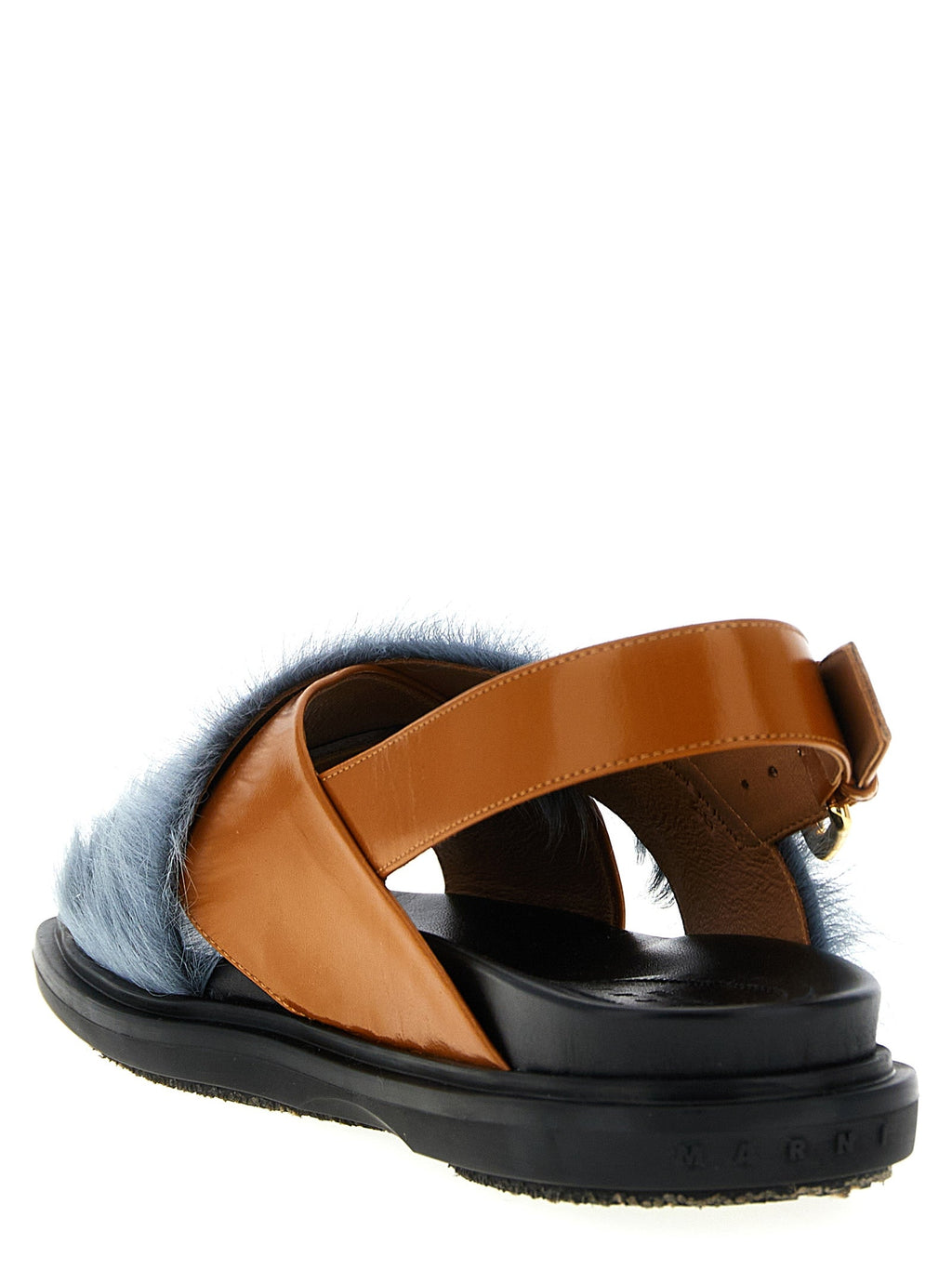 Marni Multicolor Lamb Leather Flat Sandals