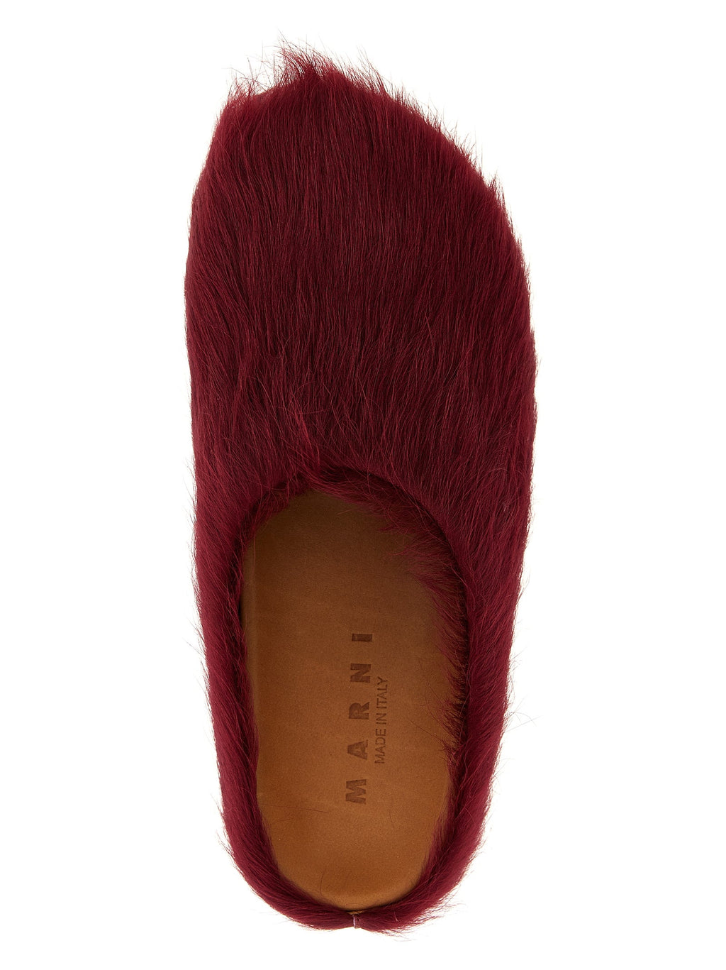 Marni Bordeaux Calfskin Clogs