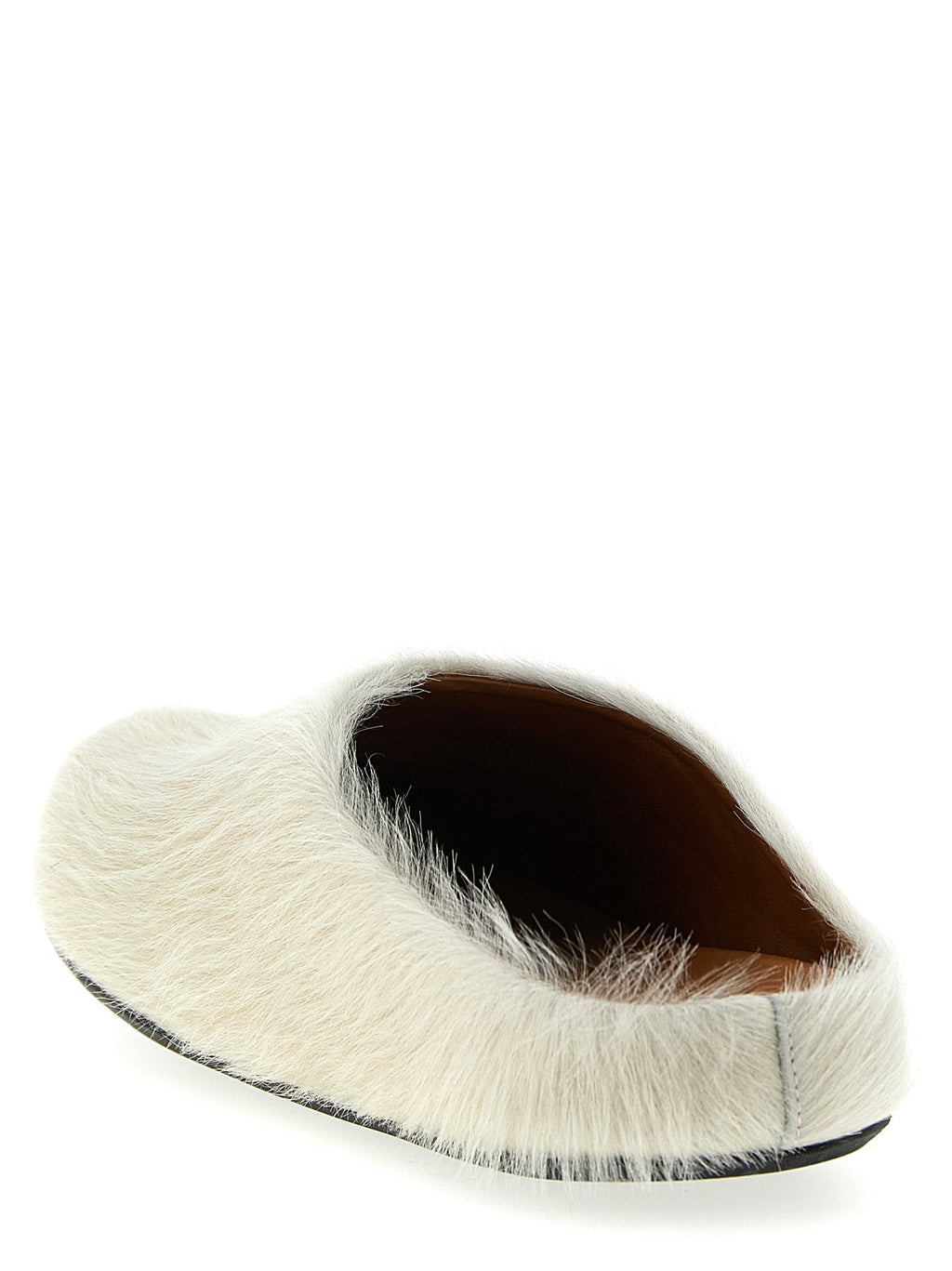 Marni White Calfskin Mules