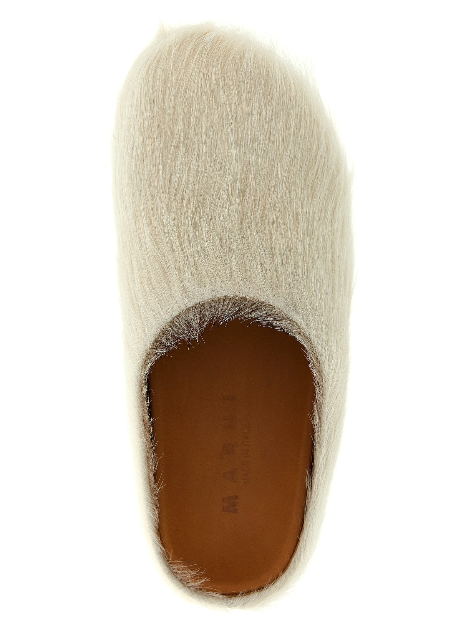 Marni White Calfskin Mules