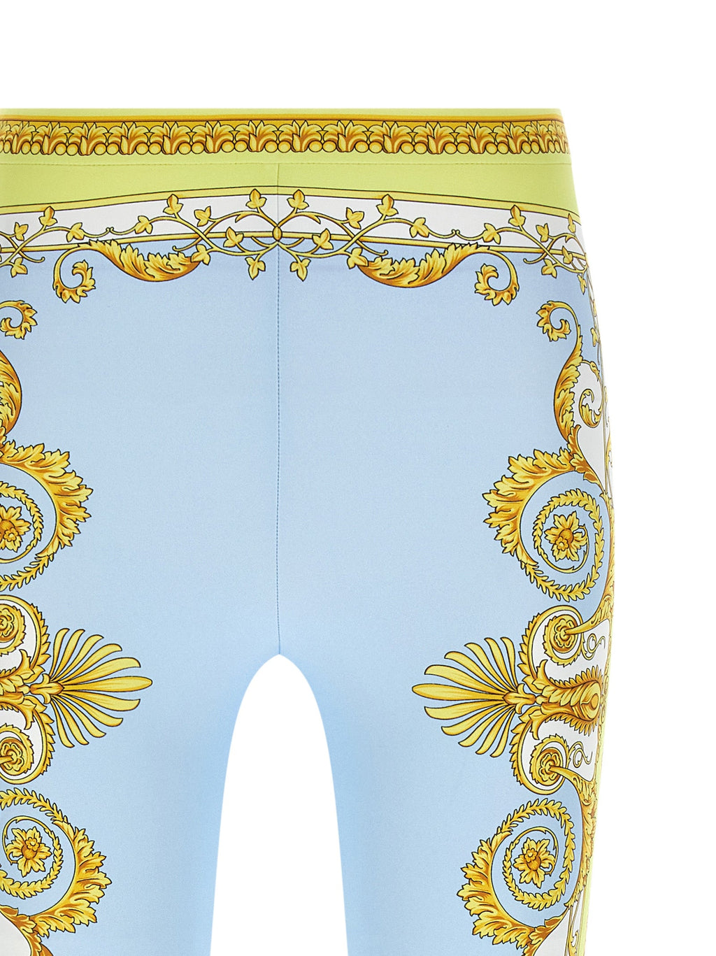 Versace Blue Nylon Leggings