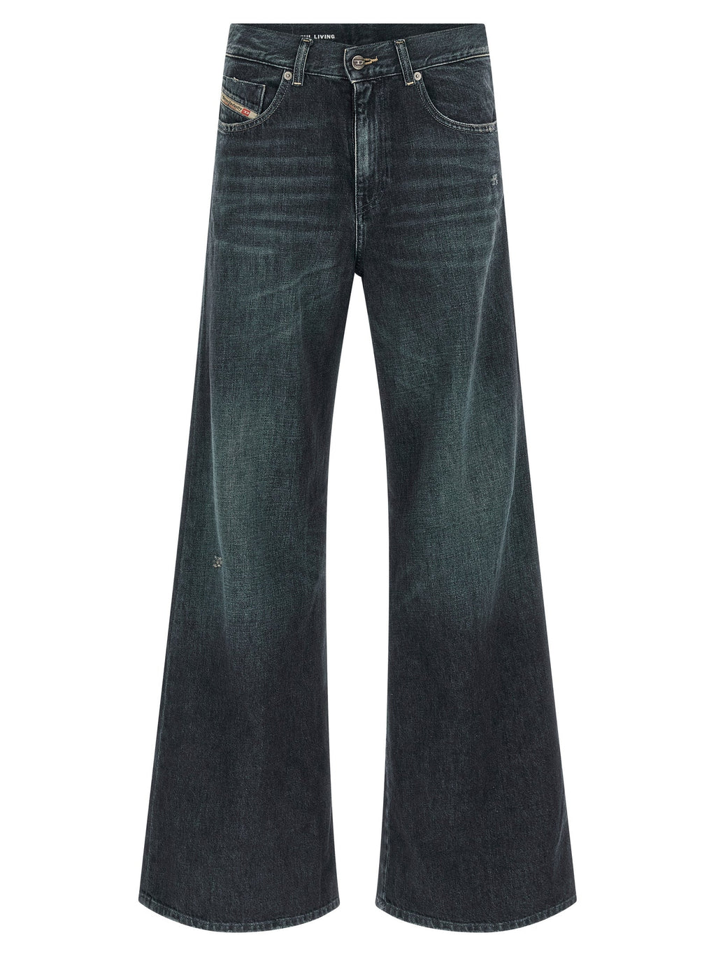 Diesel Blue Cotton Flared Jeans
