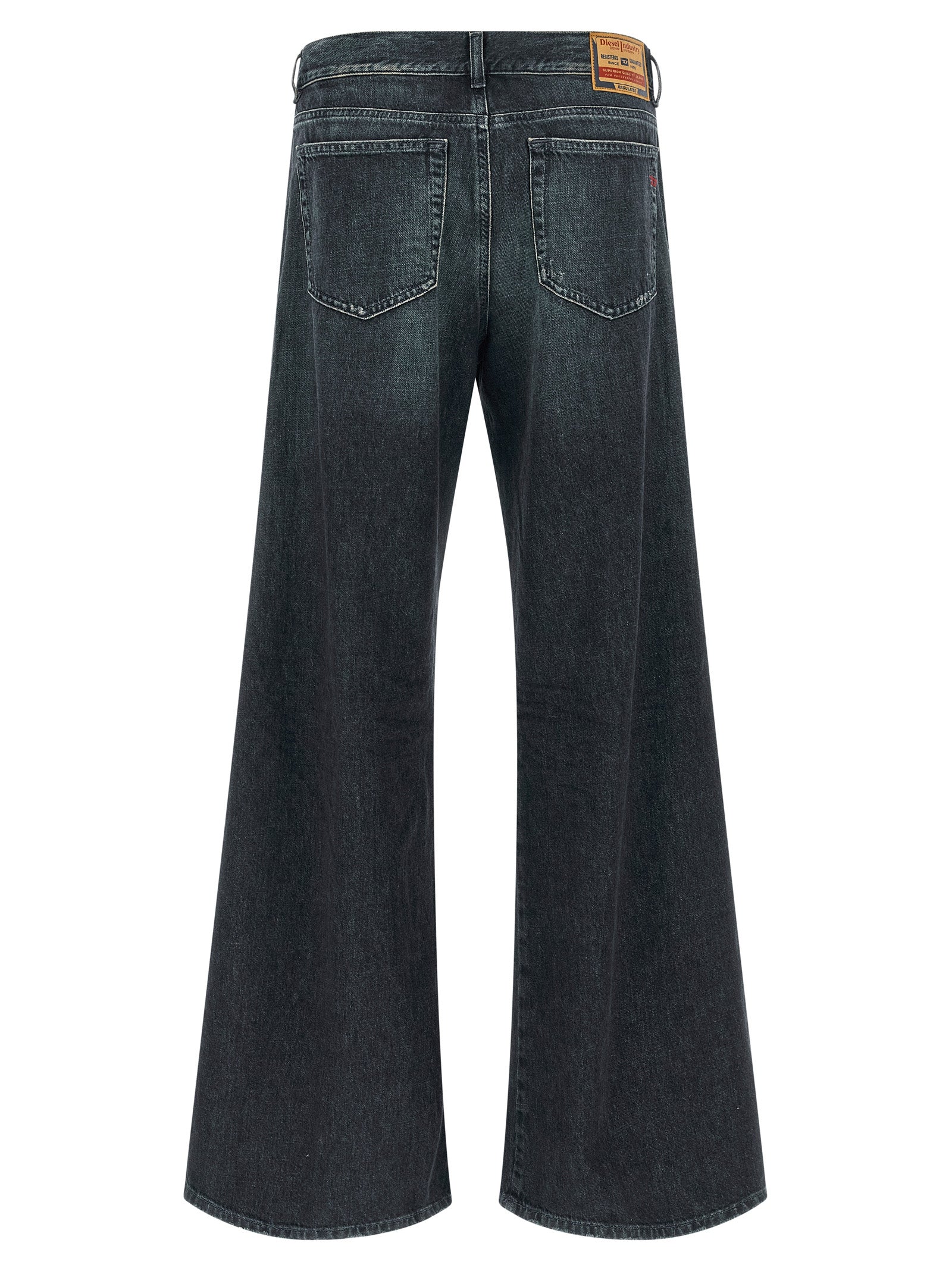 Diesel Blue Cotton Flared Jeans