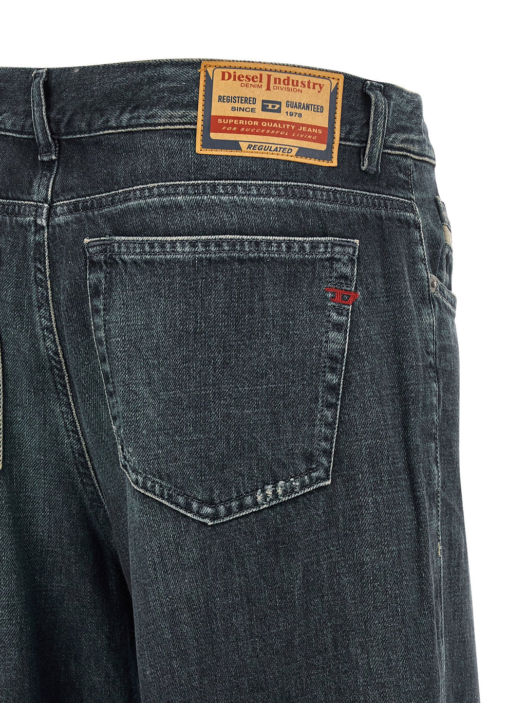 Diesel Blue Cotton Flared Jeans