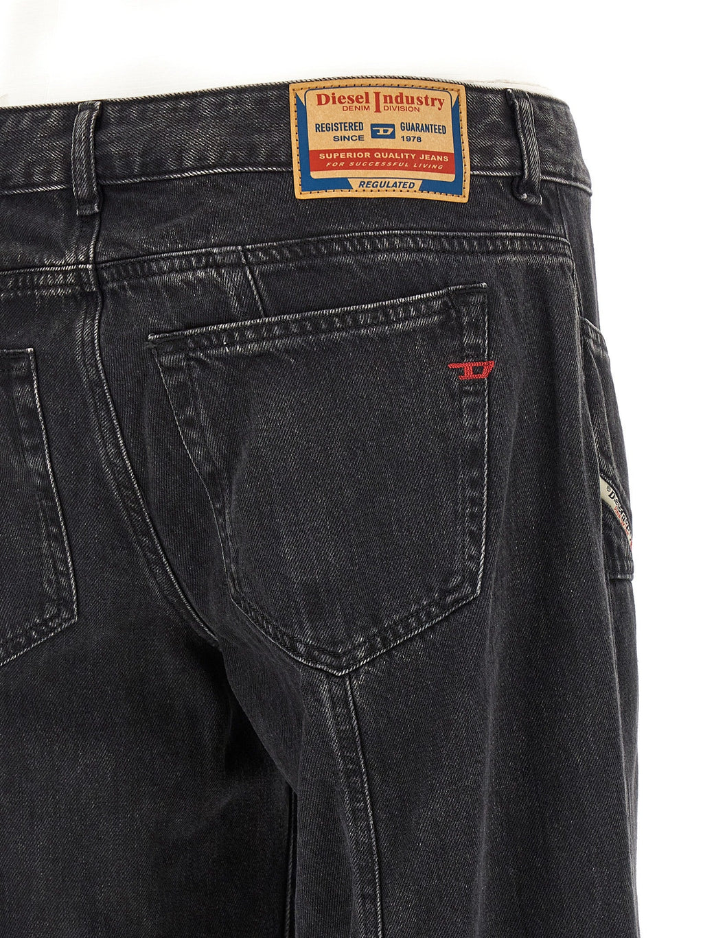 Diesel Black Cotton Jeans Denim