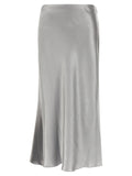 Tory Burch Gray Polyester Midi Skirt