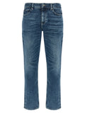 Hugo Boss Blue Cotton Skinny Jeans