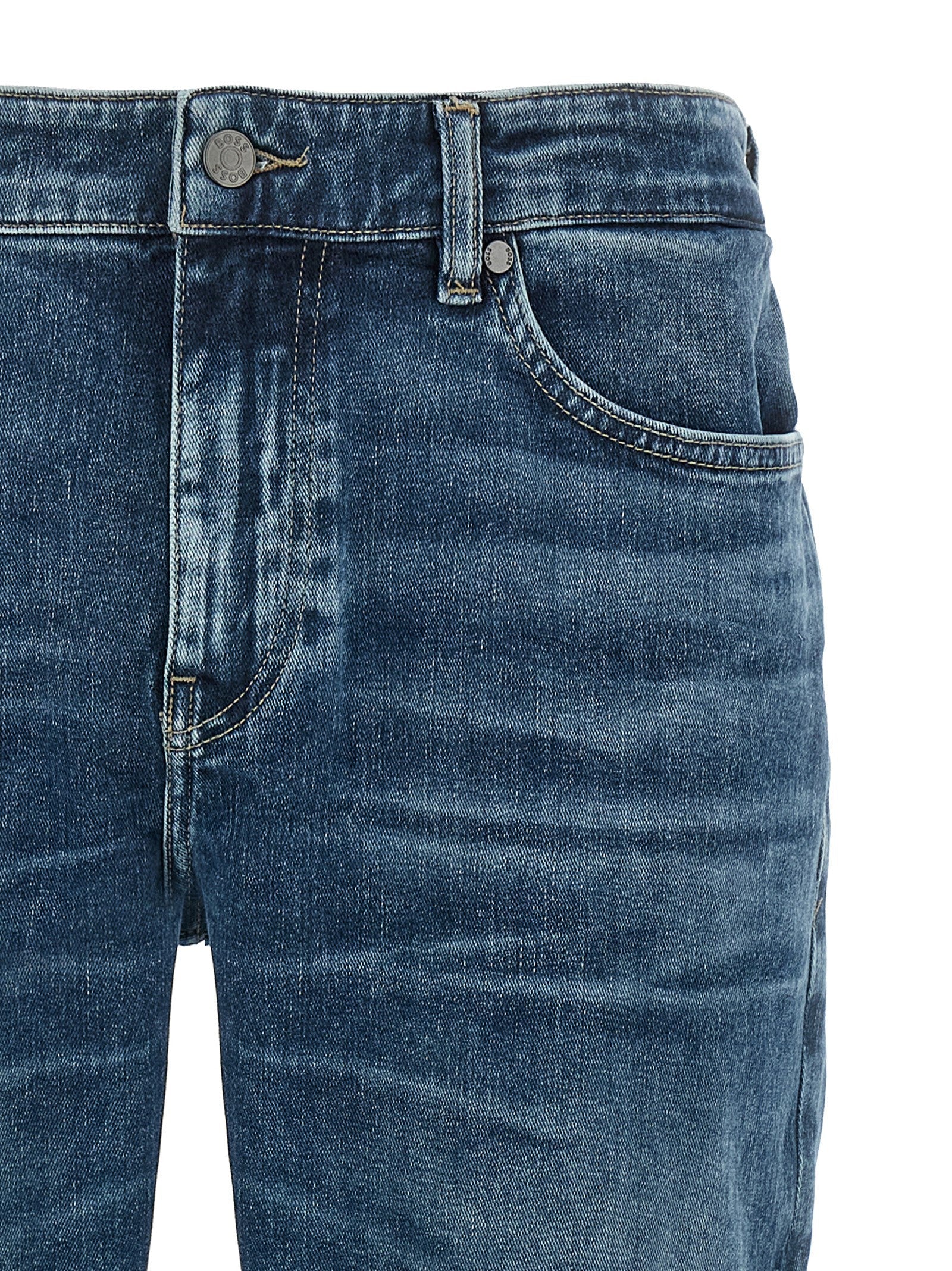 Hugo Boss Blue Cotton Skinny Jeans