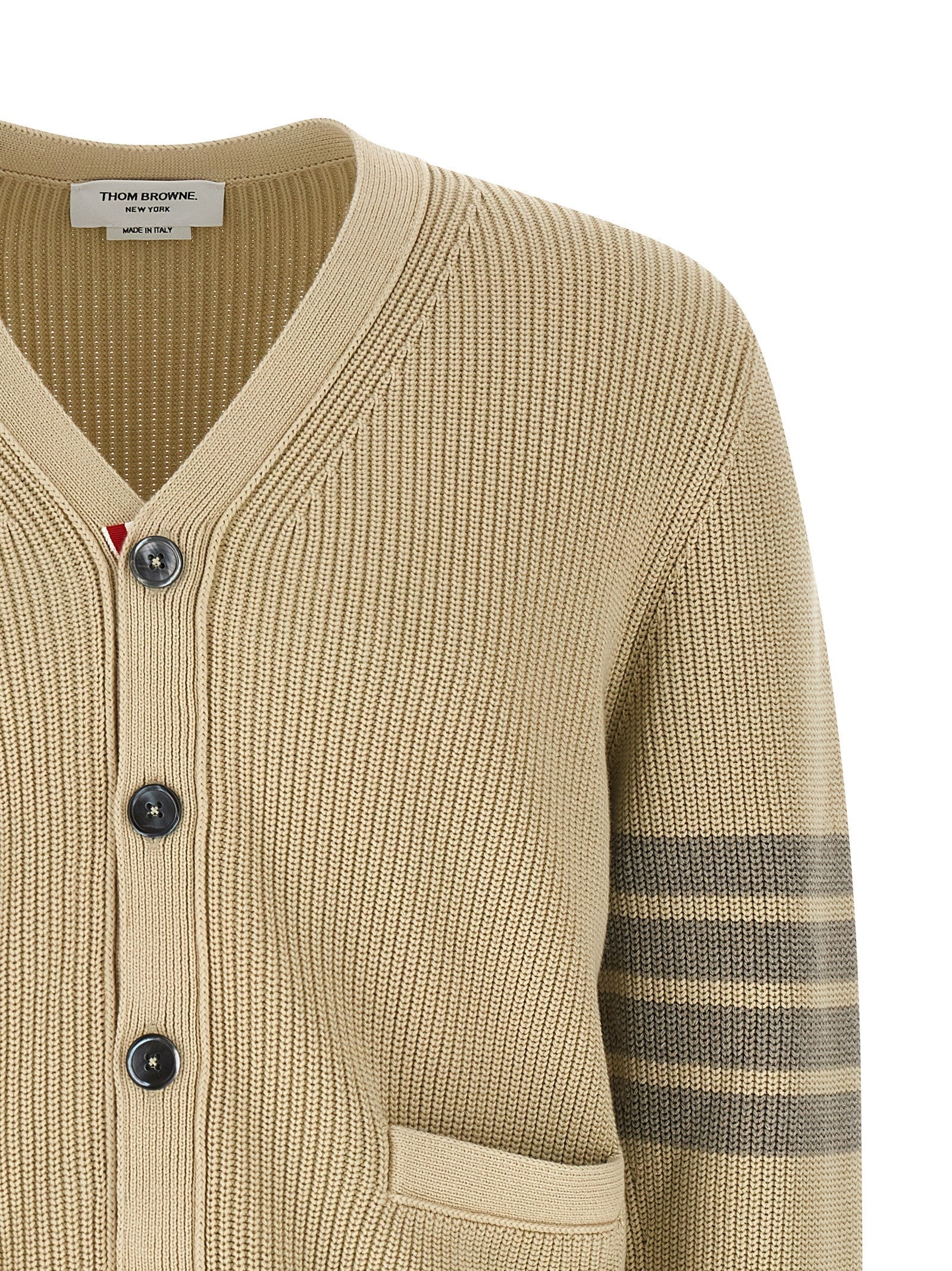 Thom Browne Beige Cotton Cardigan