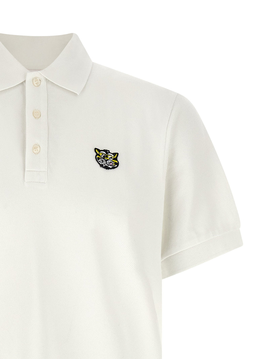 Kenzo White Cotton Polo Shirt Kenzo