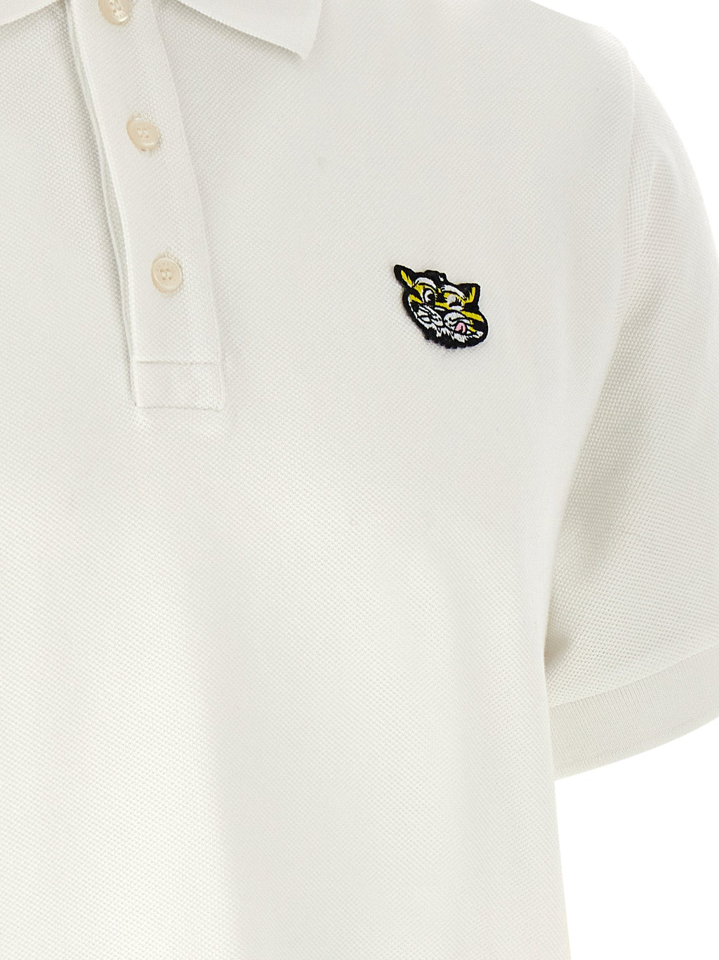 Kenzo White Cotton Polo Shirt Kenzo