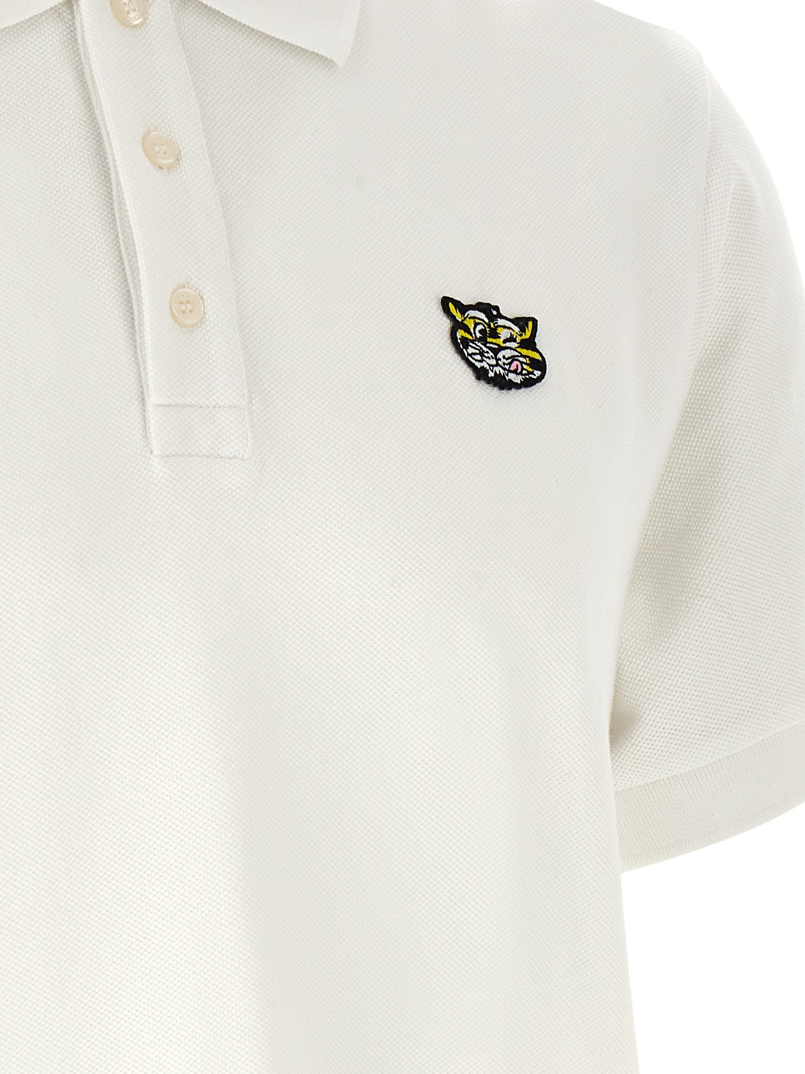 Kenzo White Cotton Polo Shirt Kenzo