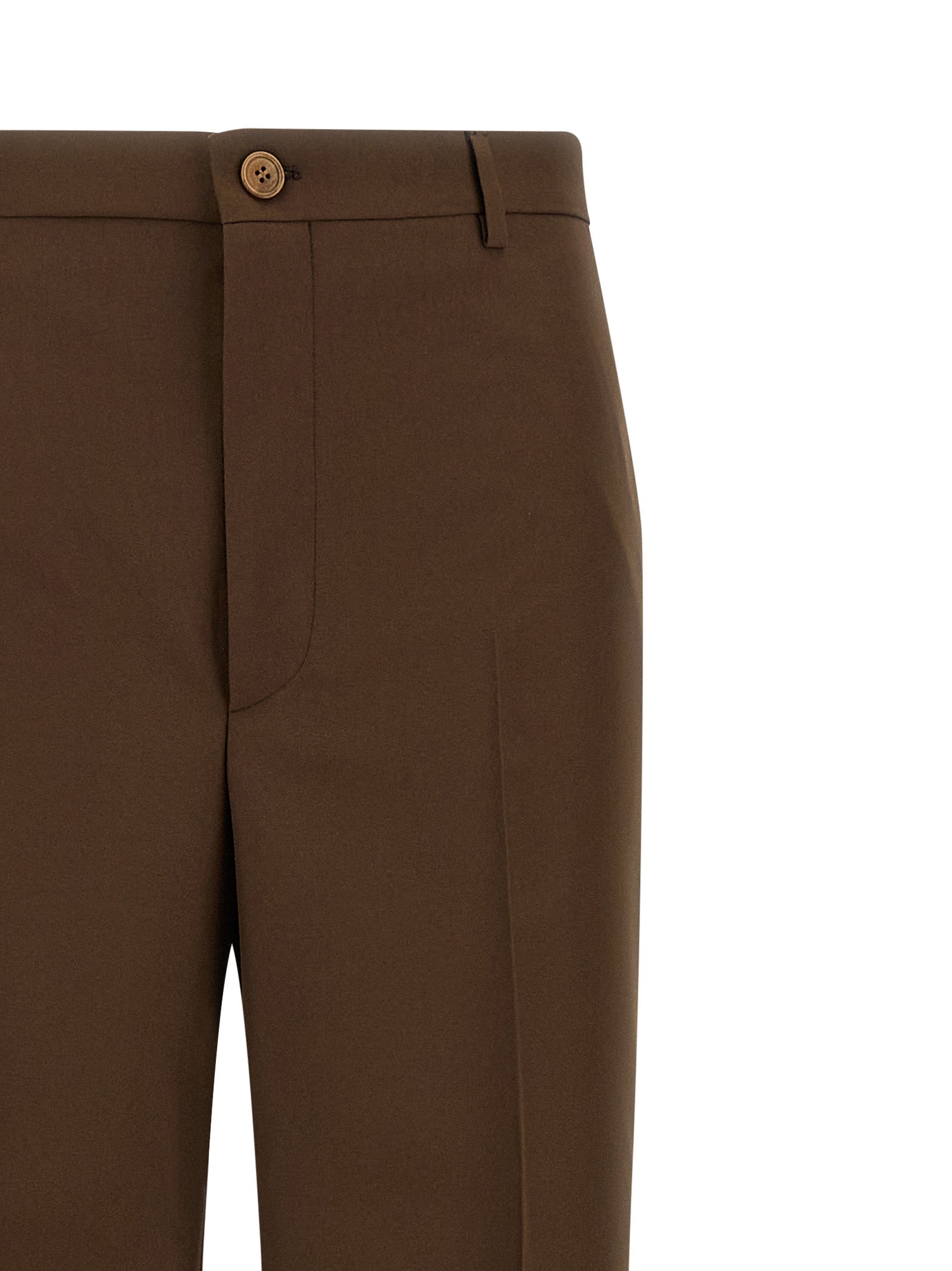 Gucci Brown Polyester Dress Pants