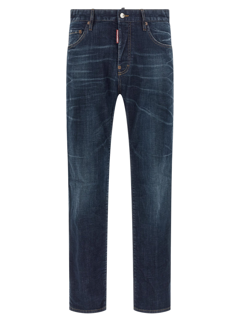 Dsquared² Blue Cotton Straight-Leg Jeans