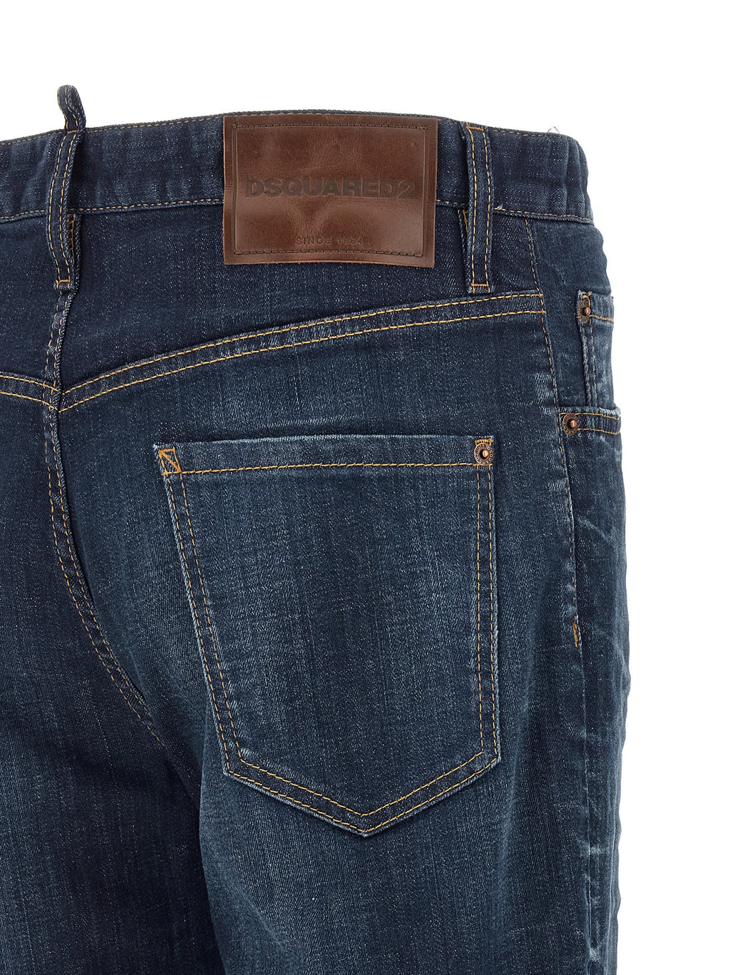 Dsquared² Blue Cotton Straight-Leg Jeans