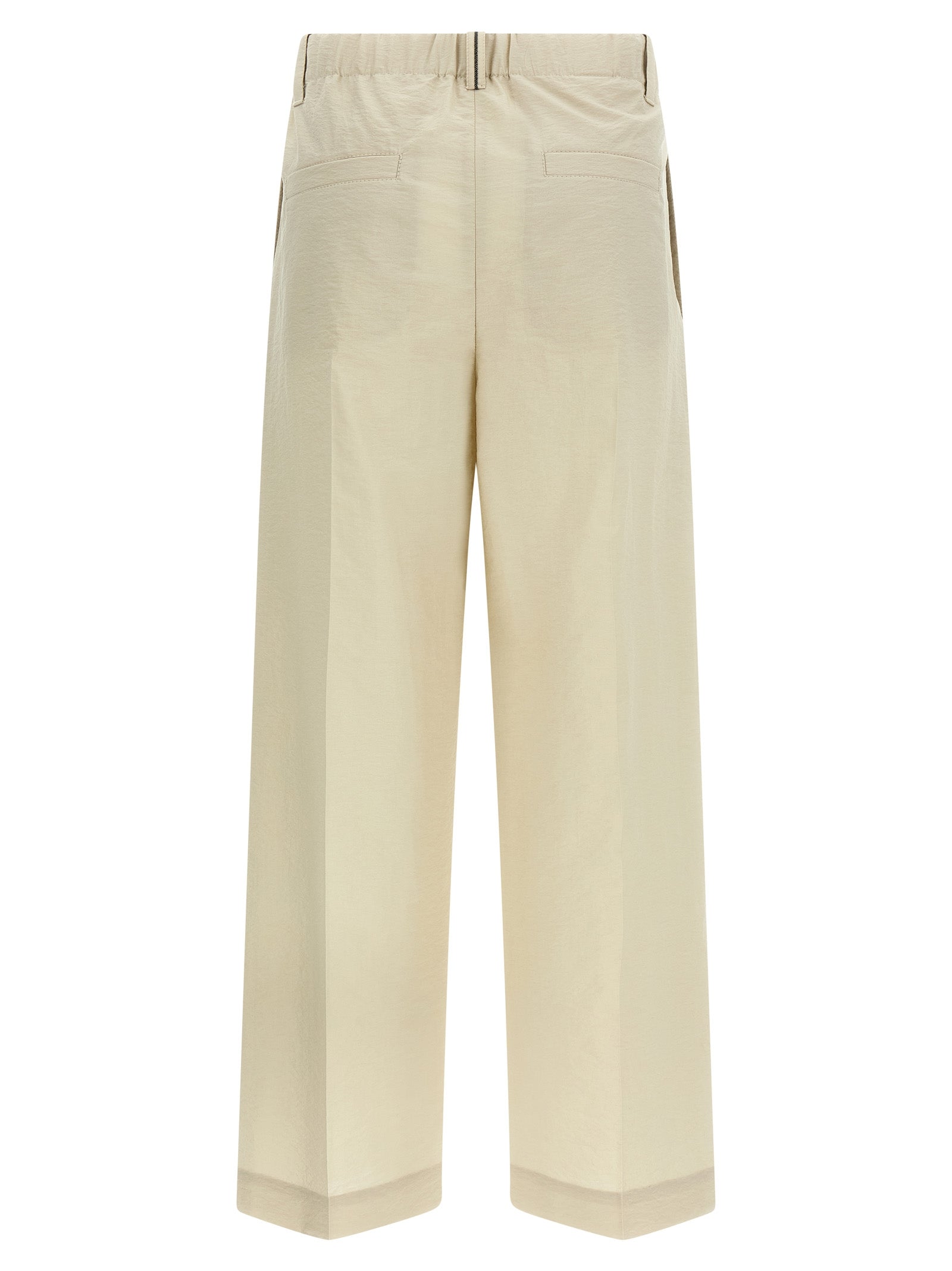 Brunello Cucinelli White Cotton Dress Pants