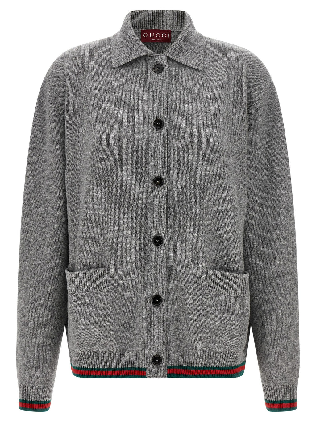 Gucci Gray Wool Cardigan