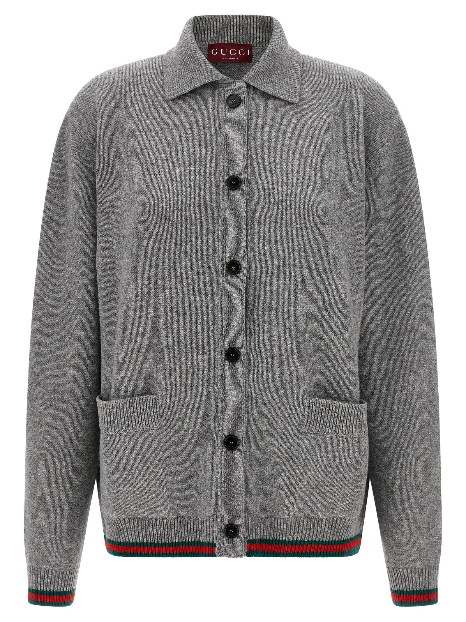 Gucci Gray Wool Cardigan