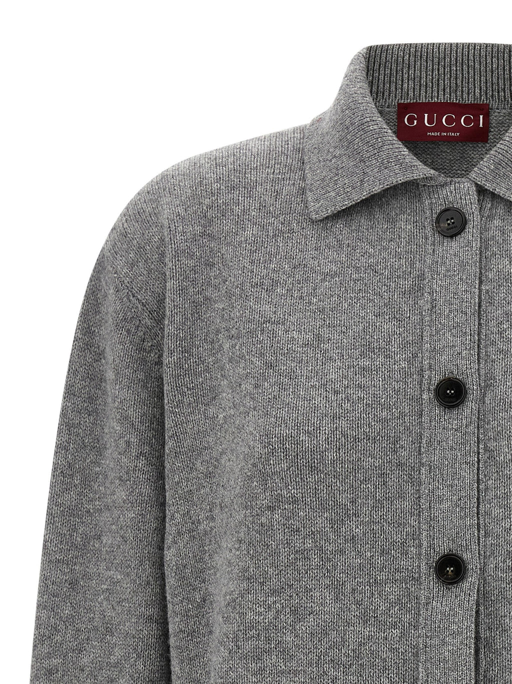 Gucci Gray Wool Cardigan
