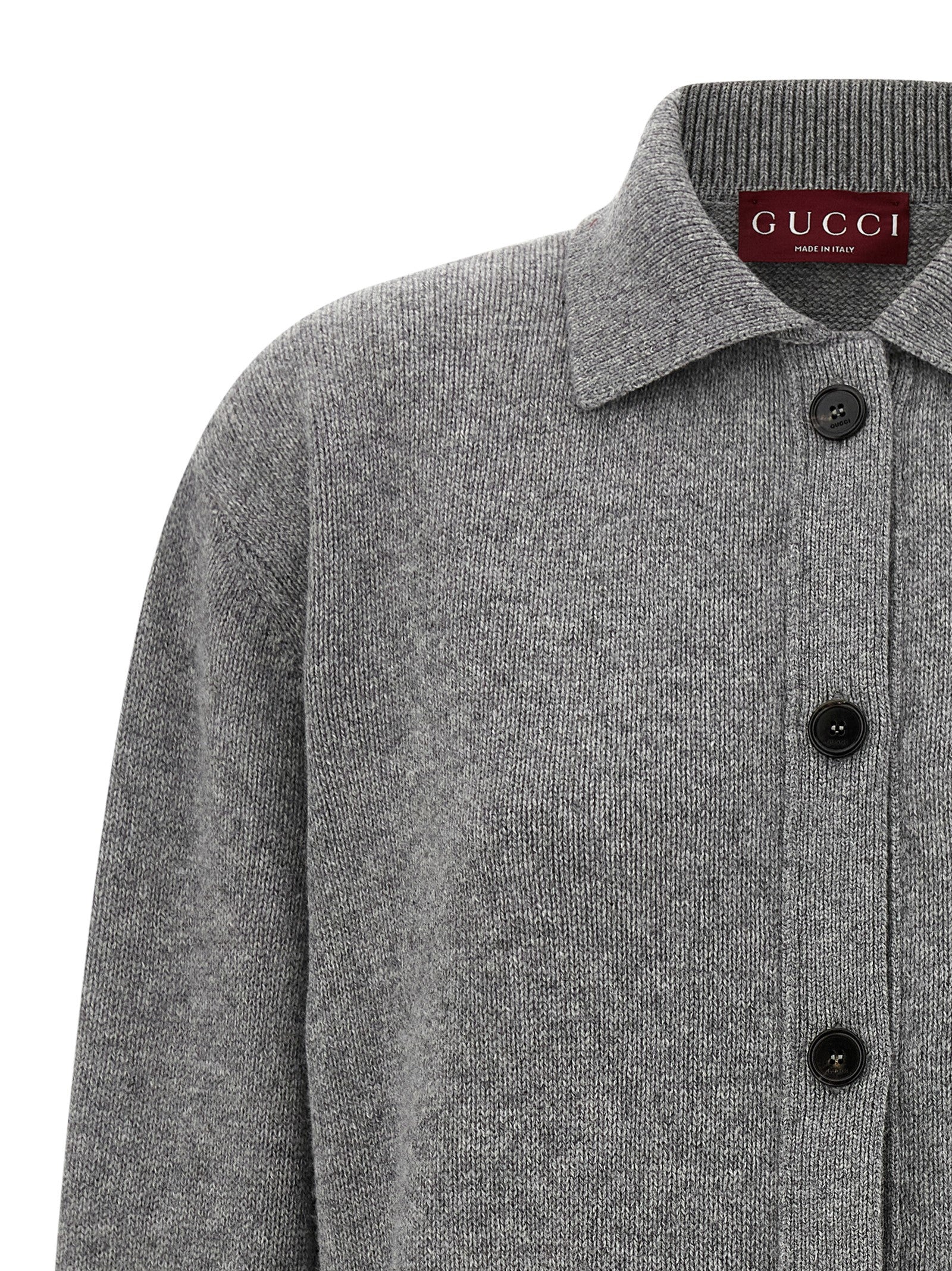 Gucci Gray Wool Cardigan