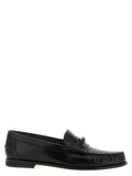 Tod's Black Calfskin Slip-On Loafers