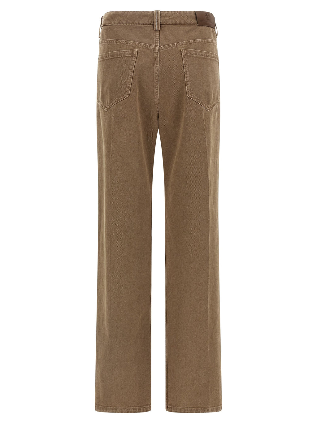Brunello Cucinelli Beige Cotton Straight-Leg Jeans