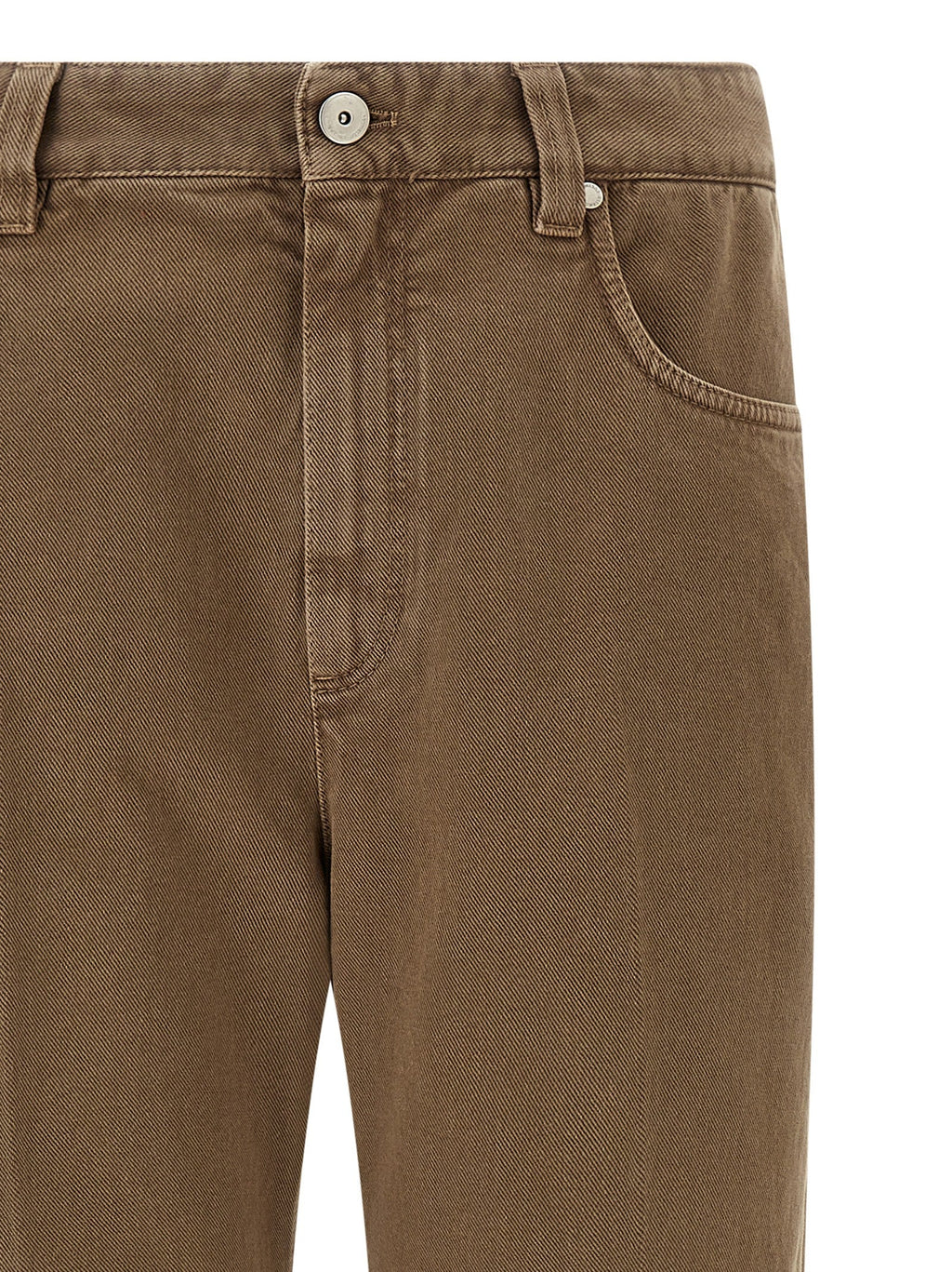 Brunello Cucinelli Beige Cotton Straight-Leg Jeans