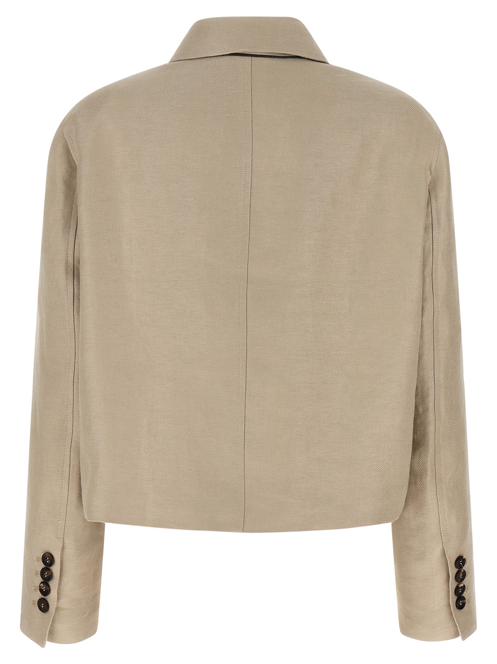 Brunello Cucinelli Beige Linen Blazer Brunello Cucinelli