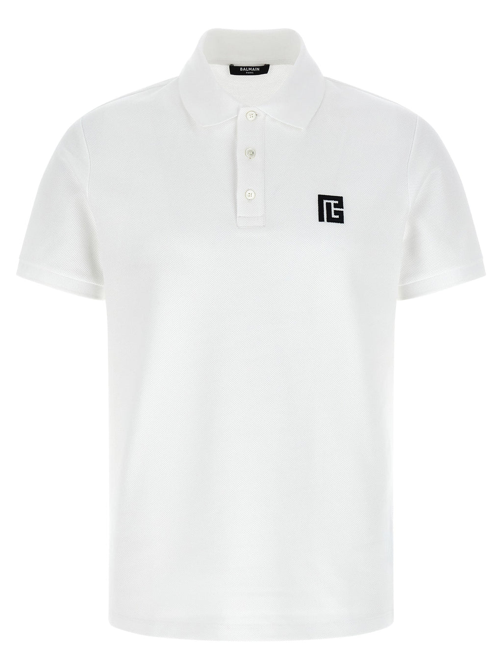 Balmain Bicolor Cotton Polo Shirt