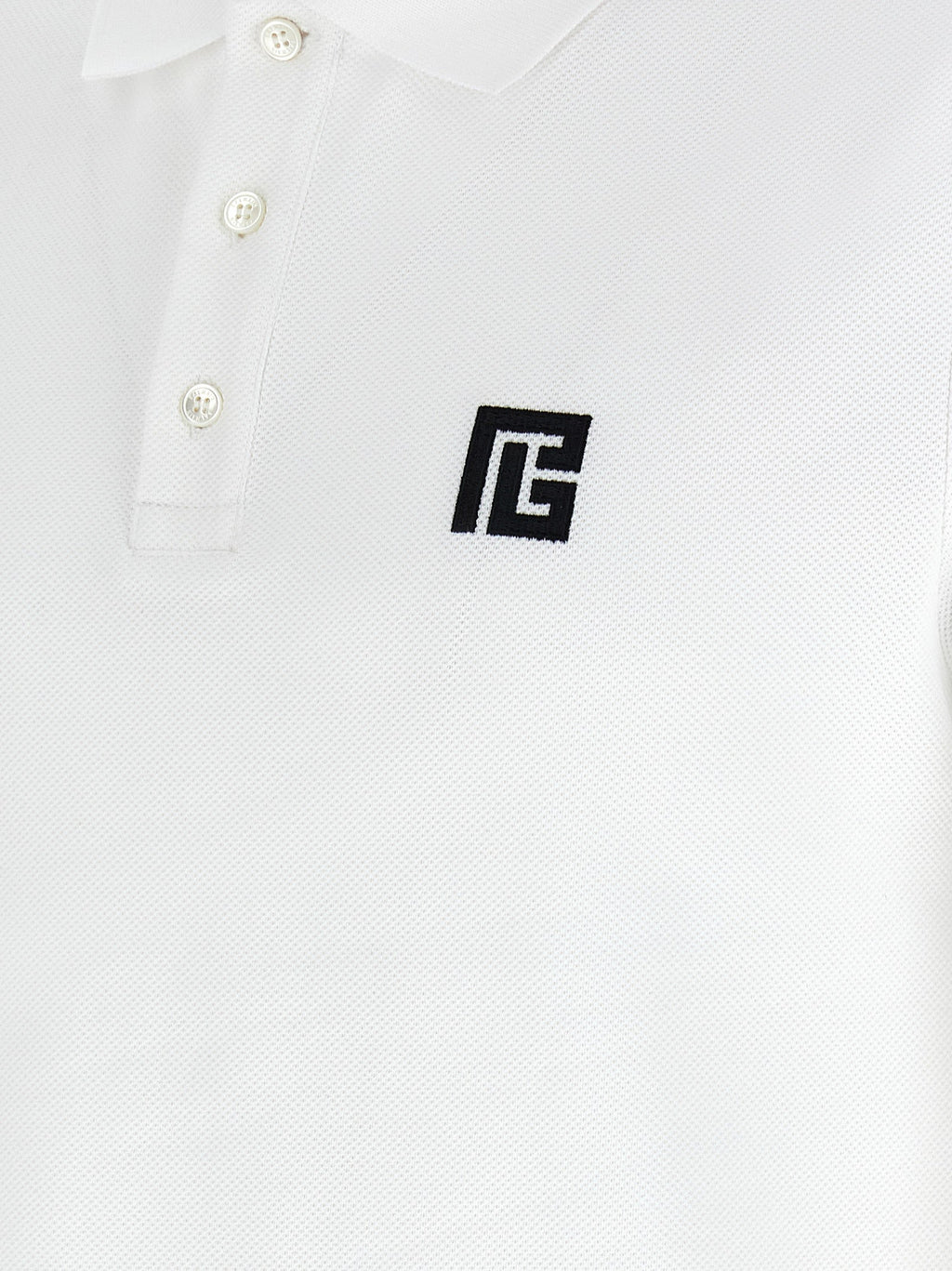 Balmain Bicolor Cotton Polo Shirt