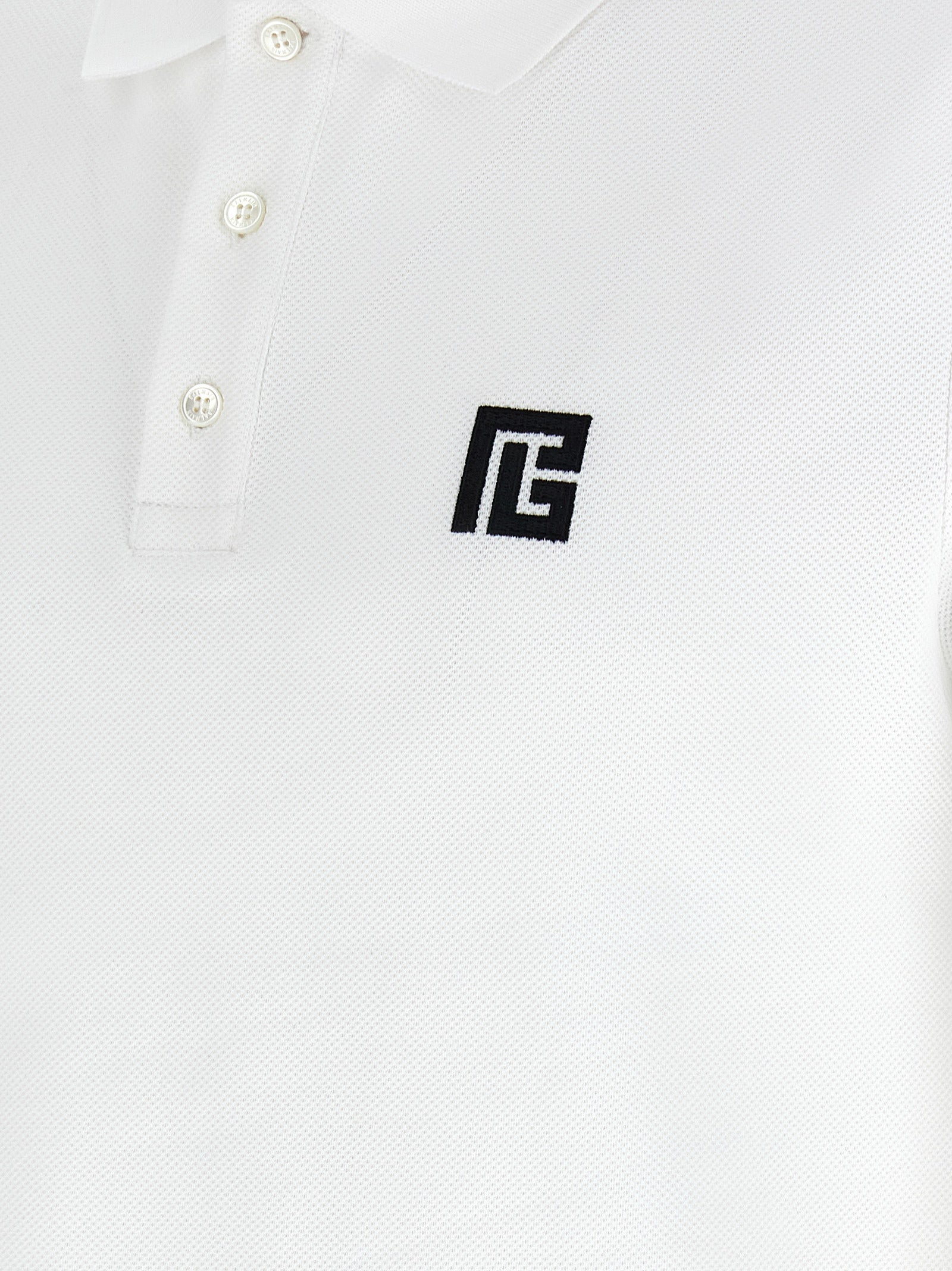 Balmain Bicolor Cotton Polo Shirt