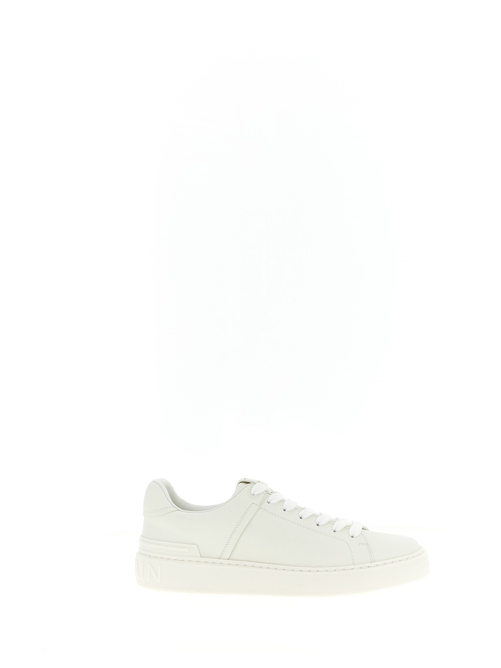 Balmain White Calfskin Sneakers