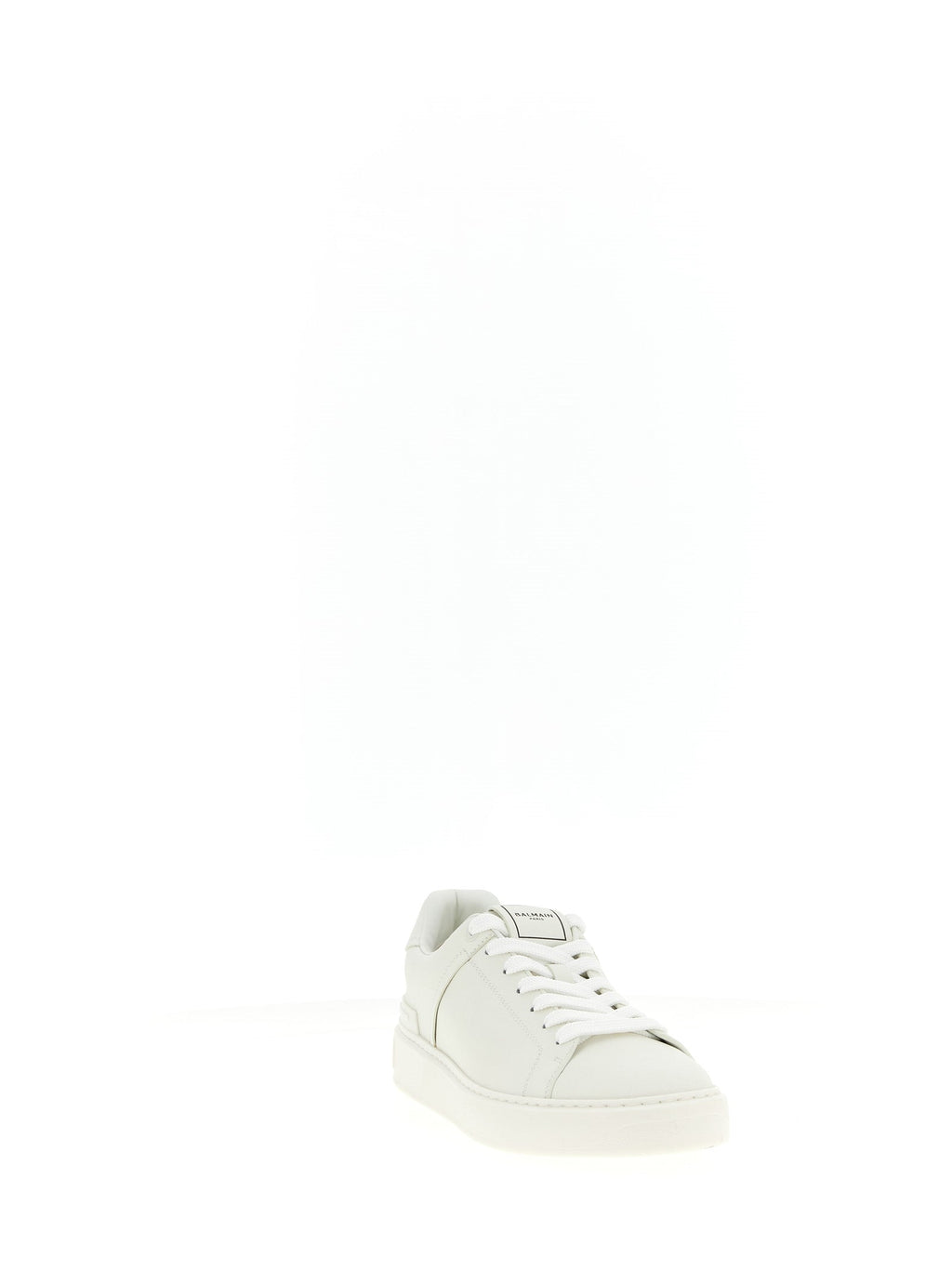 Balmain White Calfskin Sneakers