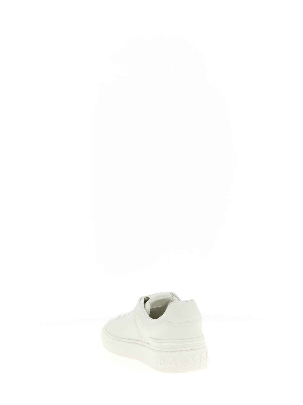 Balmain White Calfskin Sneakers