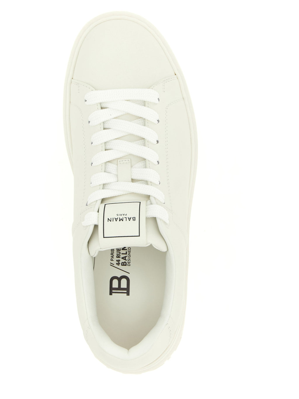 Balmain White Calfskin Sneakers