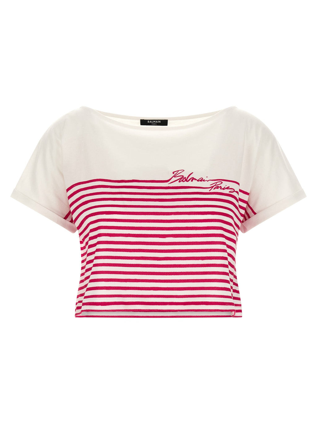Balmain Fuchsia Cotton T-Shirt
