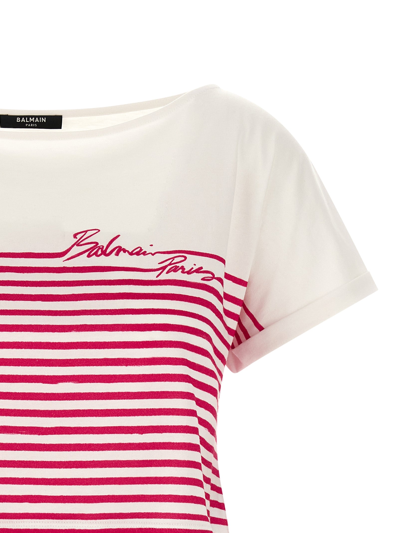 Balmain Fuchsia Cotton T-Shirt