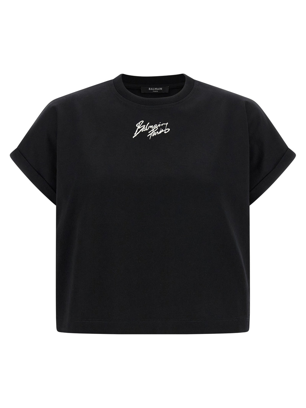 Balmain Black Cotton T-Shirt