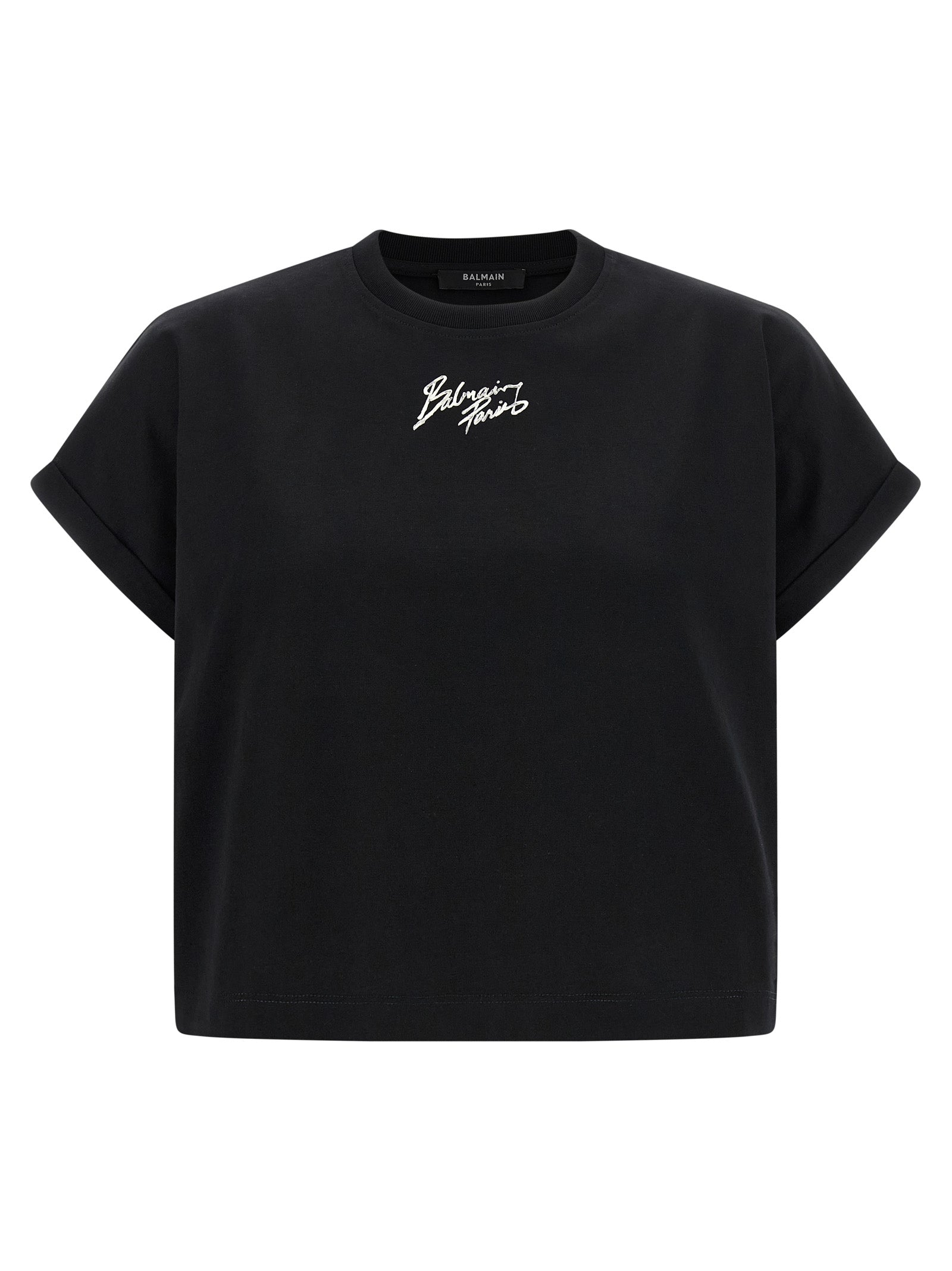 Balmain Black Cotton T-Shirt